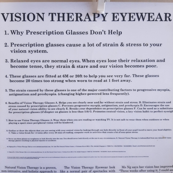NATURAL VISION THERAPY Glasses Bates Method Eyesight Improvement Eyewear - Picture 7 of 8